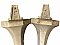 Antique Nickel Plated Console Sink Leg Pair - Circa 1920