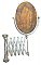 Antique Large Nickel Plated Beveled Shaving Mirror