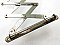 Antique Nickel Plated Beveled Shaving Mirror
