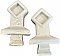 Pair of Antique Porcelain Tile-In Square Towel Rod or Bar Holders - Circa 1920