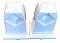 Antique White Tile In Porcelain Ceramic Towel Bar Ends for Square Rod - Circa 1940
