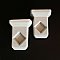 Antique Surface Mount Art Deco White Ceramic Towel Bar Ends for Square Rod with Mounting Hardware