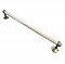 Antique J.L. Mott Nickel Plated Towel Bar Ends w/ 24" Round Milk Glass Rod - Circa 1908