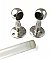 Antique 37" Glass and Nickel Plated Towel Bar and Ends Circa 1900