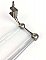 Antique Clear Glass Double Towel Bar and Nickel Ends - Sink Mounted