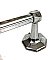 Antique Art Deco Chrome Octagonal Towel Bar and Ends
