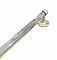 Antique Nickel Plated Towel Bar Ends With 30" Glass Rod
