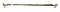 Antique Nickel Plated Towel Bar Ends With 30" Glass Rod