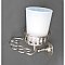 Nickel Plated Cup and Toothbrush Holder
