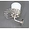 Nickel Plated Cup and Toothbrush Holder