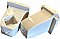 Antique White Tile In Porcelain Ceramic Towel Bar Ends for Square Rod - Circa 1920