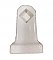 Antique White Surface Mount Porcelain Ceramic Towel Bar Ends for Square Rod - Circa 1940