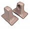 Antique Pink Porcelain Tiled-In Towel Bar Ends (American Standard Venetian Pink) For Square Rod