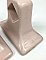 Antique Pink Porcelain Tiled-In Towel Bar Ends (American Standard Venetian Pink) For Square Rod