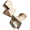 Antique American Olean Suntan Porcelain Tiled-In Towel Bar End Pair