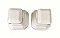 Antique Surface Mount Art Deco White Ceramic Towel Bar Ends for Square Rod
