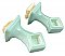 Antique Seafoam Green Tile In Porcelain Towel Bar Ends Circa 1960