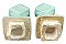 Antique Seafoam Green Tile In Porcelain Towel Bar Ends Circa 1960