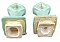 Antique Seafoam Green Tile In Porcelain Towel Bar Ends Circa 1960