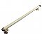 Antique Art Brass Co NY Nickel Plated Towel Bar Ends With 24" Milk Glass Rod