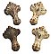 Antique Cast Iron Bathtub Claw Foot Set of 4 - Circa 1900