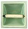 Antique "Mosaic Tile Co." Sea Spray Green Tile-In Ceramic Bathroom Toilet Paper Holder - Circa 1920