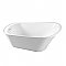 59-Inch Acrylic Single Slipper Freestanding Tub with Drain, White