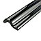 Santorini Nero 2" x 7-7/8" London Chair Rail Ceramic Trim Tile  - Black - Per Piece - .11 Square Feet