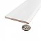 Battiscopa Matte White 3" x 13" Ceramic Wall Bullnose Trim Tile - Sold by the individual piece