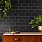 Crown Heights Matte Black 3" x 6" Subway Tile - Glossy Black - Sold Per Case of 44 Tile - 6.03 Square Feet
