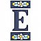 Sevillano Flora Address Letter E 2-1/8" x 4-3/8" Ceramic Wall Tile - Sold by the individual piece