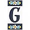 Sevillano Flora Address Letter G 2-1/8" x 4-3/8" Ceramic Wall Tile - Sold by the individual piece