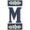 Sevillano Flora Address Letter M 2-1/8" x 4-3/8" Ceramic Wall Tile - Sold by the individual piece