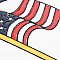 Sevillano Flora Address Accents US Flag 2-1/8" x 4-3/8" Ceramic Wall Tile - Sold by the individual piece