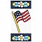 Sevillano Flora Address Accents US Flag 2-1/8" x 4-3/8" Ceramic Wall Tile - Sold by the individual piece