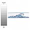 Captain Kanagawa Wave Glacier Blue 2" x 7-7/8" Ceramic Wall Trim Tile - Sold by the individual piece