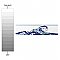 Captain Kanagawa Wave Pacific Blue 2" x 7-7/8" Ceramic Wall Trim Tile - Sold by the individual piece
