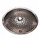 Decorative Oval Hammered Textured Undermount Basin with Overflow and a 1 1/4" Center Drain - Polished Stainless Steel