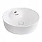 Isabella Plus Collection Round Above Mount Basin with Single Faucet Hole and Center Drain - Black