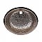Decorative Oval Hammered Textured Undermount Basin with Overflow and a 1 1/4" Rear Center Drain - Polished Stainless Steel