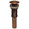 Decorative 2-1/2" Diameter Pop-up Mushroom Drain with Overflow - Multiple Finishes Available