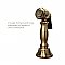 Vintage III Plus Bridge Faucet w/ Gooseneck Swivel Spout, Lever Handles and Side Spray - Antique Brass