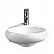 Isabella Collection Oval Corner Wall Mount Basin with Center Drain