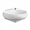 Isabella Collection Oval Corner Wall Mount Basin with Center Drain