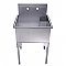 Pearlhaus Square Single Bowl Commercial Freestanding 28" Utility Sink
