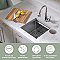 Undermount Single Bowl 16 Gauge Brushed Stainless Steel Workstation Sink With Accessories