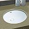 Isabella Plus Collection 16 inch Oval Undermount basin with overflow and rear center drain