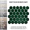 Metro Ion 2" Hex Emerald 11-1/8" x 12-5/8" Porcelain Mosaic Floor & Wall Tile - 10 Tiles Per Case - 10.0 Sq. Ft.