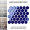Metro Ion 2" Hex Sapphire 11-1/8" x 12-5/8" Porcelain Mosaic Floor & Wall Tile