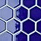 Metro Ion 2" Hex Sapphire 11-1/8" x 12-5/8" Porcelain Mosaic Floor & Wall Tile